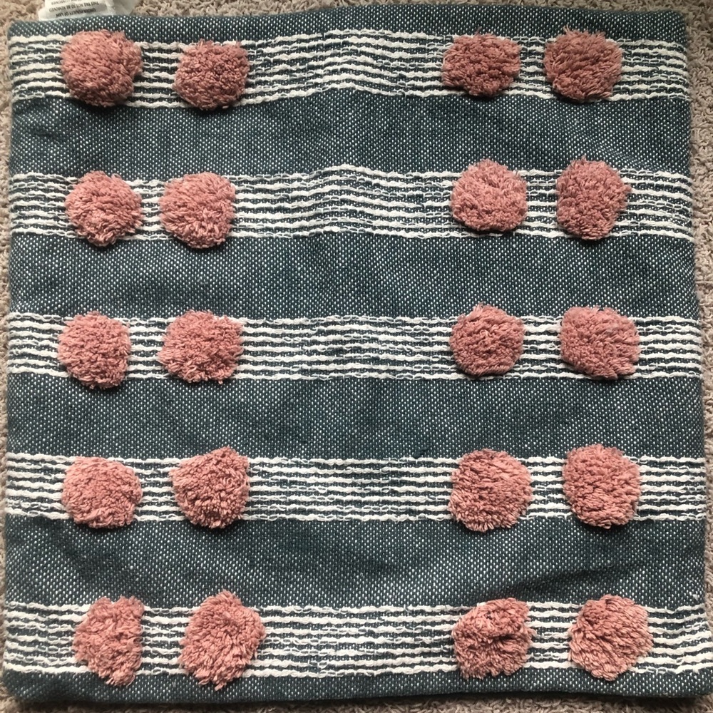 Teal and mauve pillow cover from Homegoods